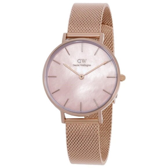 NWT Authentic Daniel Wellington Petite Melrose Pearl Quartz Women's Watch - Picture 1 of 3